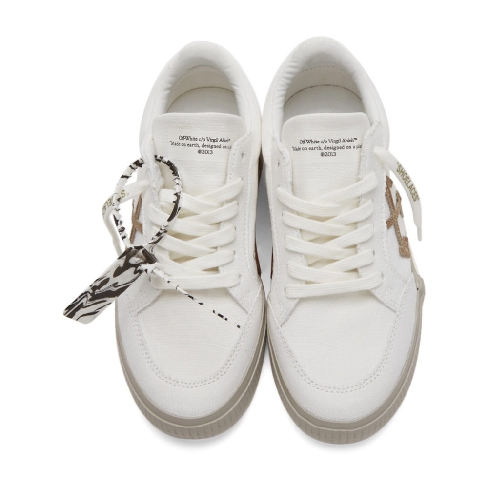 Off- White Vulcanized Eco Canvas Sneakers - Picture 16 of 16